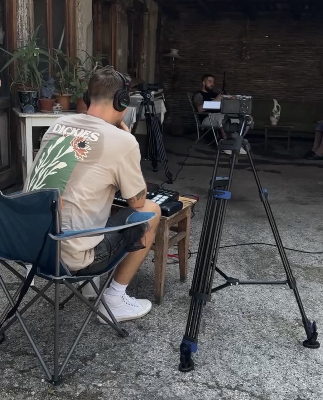 On-location podcast shoot: Home or courtyard — Podcast Corner, Tbilisi