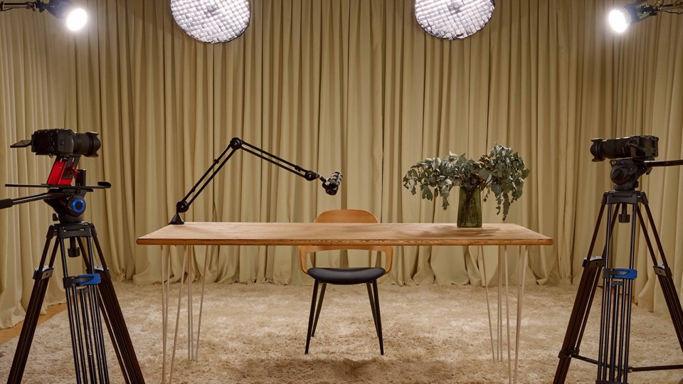 Podcast Corner set 13 — podcast studio interior for 1–2 people, Tbilisi
