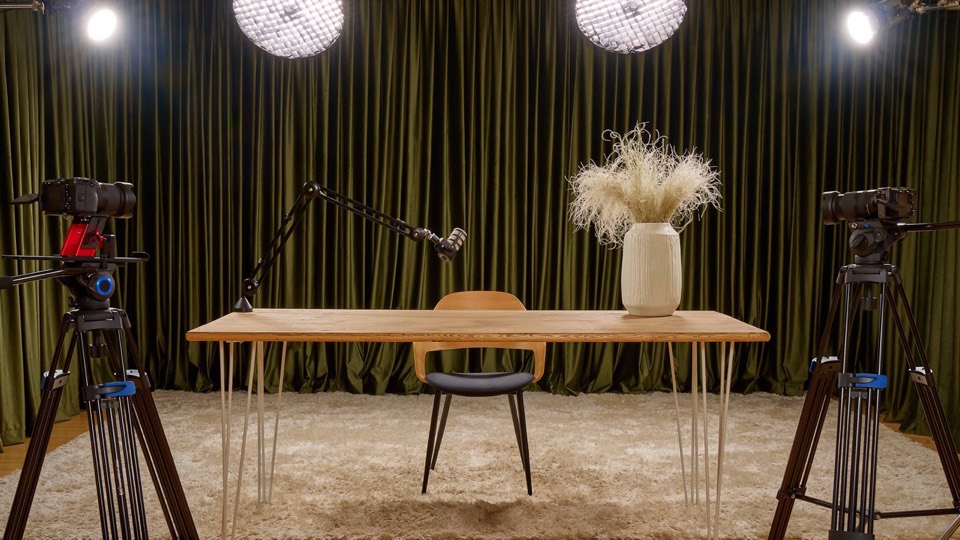 Podcast Corner set 14 — podcast studio interior for 1–2 people, Tbilisi