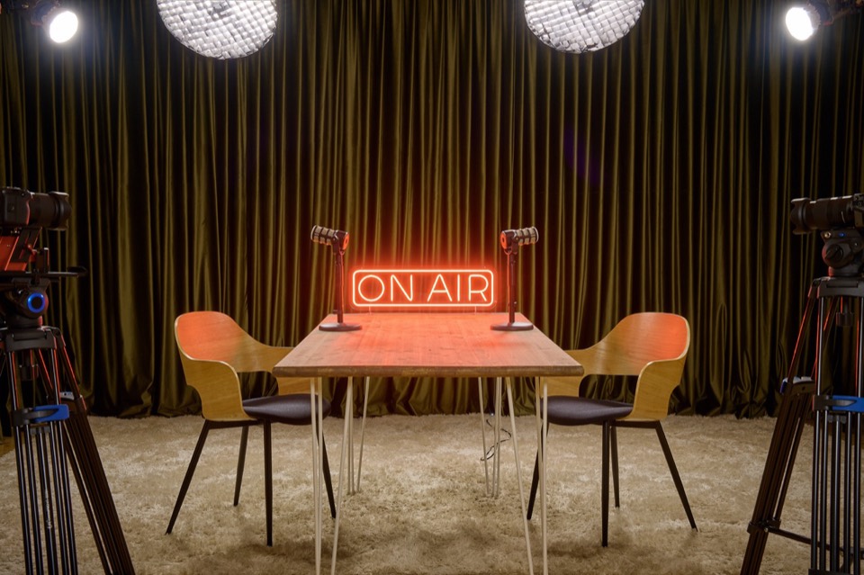 Podcast Corner set 16 — podcast studio interior for 1–2 people, Tbilisi
