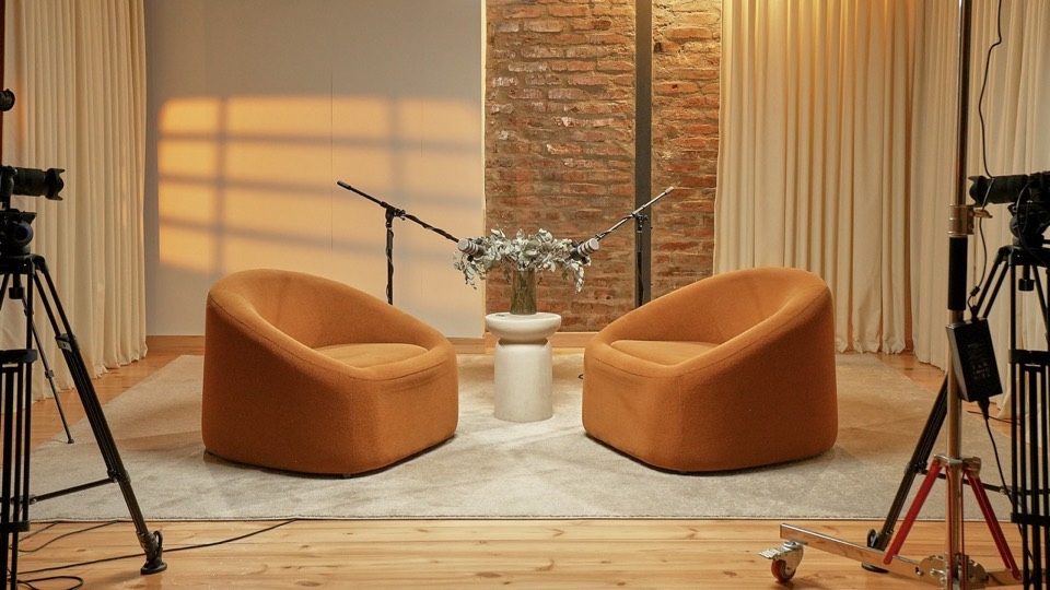 Podcast Corner set 18 — podcast studio interior for 1–2 people, Tbilisi