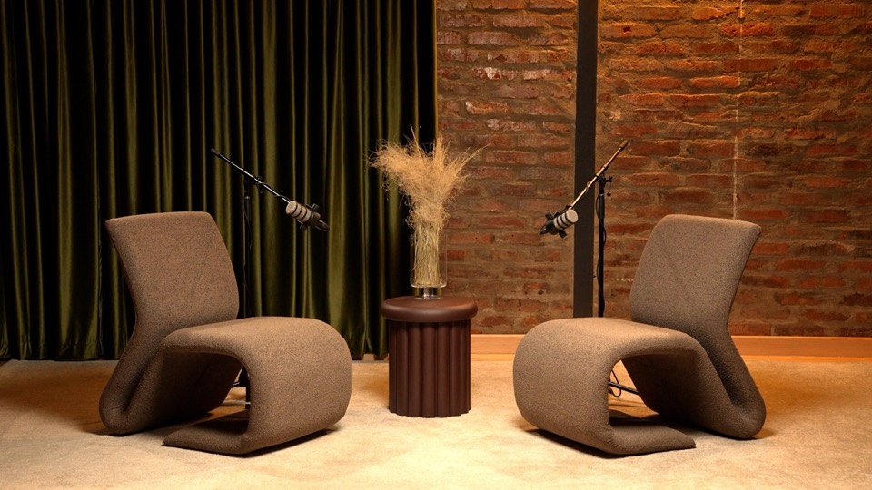 Podcast Corner set 20 — podcast studio interior for 1–2 people, Tbilisi