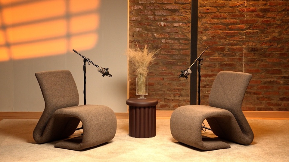 Podcast Corner set 21 — podcast studio interior for 1–2 people, Tbilisi